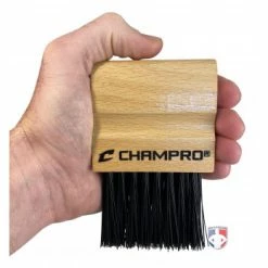 Champro Umpire Gear Wooden Umpire Plate Brush -Cheap Bats Store A040P Champro Wooden Umpire Plate Brush in hand 2