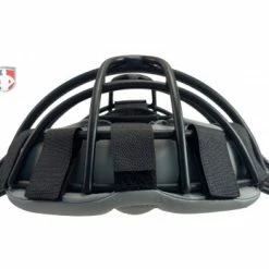 Wilson Umpire Gear Wilson MLB Black Dyna-Lite Aluminum Umpire Mask With Black And Grey Wrap Around -Cheap Bats Store A3009 AL BK BK GY Wilson MLB Black Dyna Lite Aluminum Umpire Mask with Black and Grey Wrap Around flat top
