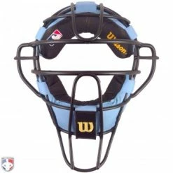 Wilson Umpire Gear Wilson MLB Umpire Mask Replacement Pads - Sky Blue And Black -Cheap Bats Store A3009 AL BL BK Front 1
