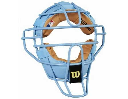 Wilson Umpire Gear Wilson MLB Sky Blue Dyna-Lite Steel Umpire Mask With Sky Blue And Tan 5 Wilson Umpire Gear Wilson MLB Sky Blue Dyna-Lite Steel Umpire Mask With Sky Blue And Tan - Image 3