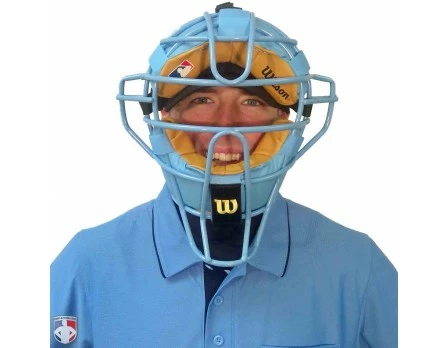 Wilson Umpire Gear Wilson MLB Sky Blue Dyna-Lite Steel Umpire Mask With Sky Blue And Tan 6 Wilson Umpire Gear Wilson MLB Sky Blue Dyna-Lite Steel Umpire Mask With Sky Blue And Tan - Image 4