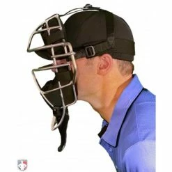 Wilson Umpire Gear Wilson MLB 4" Umpire Throat Guard -Cheap Bats Store A3902 Wilson MLB 4 Throat Guard Side View