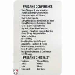 Smitty Umpire Reusable Baseball Umpire Game Card -Cheap Bats Store ACS 538 Back