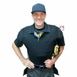 Wilson Umpire Gear Wilson MLB West Vest Pro Gold 2 Memory Foam Umpire Chest Protector -Cheap Bats Store B7203 Wilson MLB West Vest Pro Gold 2 Memory Foam Umpire Chest Protector worn shirt front