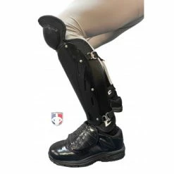 Champro Umpire Gear Champro Single Knee Umpire Shin Guards -Cheap Bats Store CG108 Champro Single Knee Umpire Shin Guards worn crouch