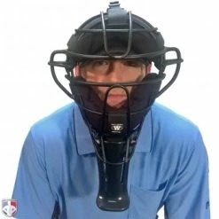 Champro Umpire Gear Champro Vented 6 1/2" Umpire Throat Guard -Cheap Bats Store CM TG 65 Worn Front