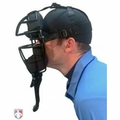 Champro Umpire Gear Champro Vented 6 1/2" Umpire Throat Guard -Cheap Bats Store CM TG 65 Worn Side