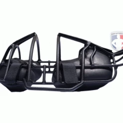 Diamond Umpire Gear Diamond Matte Black Big League Aluminum Umpire Mask With Leather -Cheap Bats Store DFMBLMB Profile