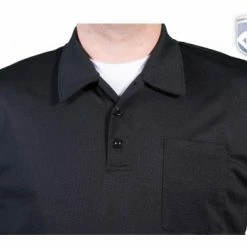 Smitty Umpire Smitty Vertical Stripe Umpire Shirt - Black -Cheap Bats Store Eric BB310SSBlack Collar