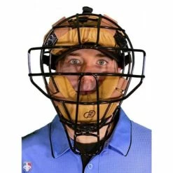 Force3 Umpire Gear Force3 Defender Umpire Mask With Tan 15 Force3 Umpire Gear Force3 Defender Umpire Mask With Tan -Cheap Bats Store F3 DEF BK TN Force3 Defender Umpire Mask with Tan Worn Front View 1