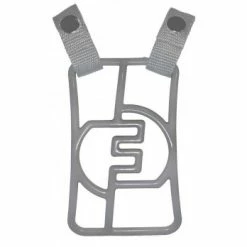 Force3 Umpire Gear Force3 Defender Umpire Throat Guard -Cheap Bats Store F3 DMTG SV Force3 Defender Umpire Throat Guard Silver Front View 1
