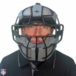 ALL-STAR Umpire Gear All-Star Black Magnesium Umpire Mask With Grey LUC 13 ALL-STAR Umpire Gear All-Star Black Magnesium Umpire Mask With Grey LUC -Cheap Bats Store FM4000 MAG UMP BK GY Worn Front