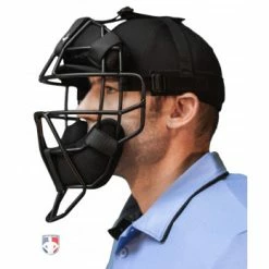 ALL-STAR Umpire Gear All-Star Matte Black System 7 Steel Umpire Mask With UltraCool -Cheap Bats Store FM4000 MBK All Star Matte Black System 7 Steel Umpire Mask with UltraCool side
