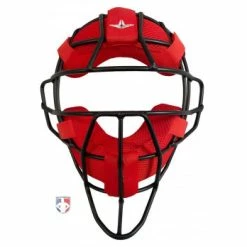 ALL-STAR Umpire Gear All-Star LUC Umpire Mask Replacement Pads - Red -Cheap Bats Store FM4000LUC All Star LUC Umpire Mask Replacement Pads Red with Black Mask 2