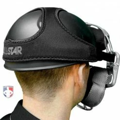ALL-STAR Umpire Gear All-Star Delta Flex Umpire Mask Replacement Harness 15 ALL-STAR Umpire Gear All-Star Delta Flex Umpire Mask Replacement Harness -Cheap Bats Store FMHPRO SBK All Star Delta Flex Umpire Mask Replacement Harness angle with skull cap