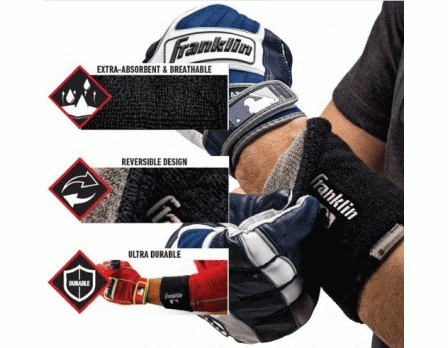 Franklin Sports Franklin MLB X-Vent Reversible Wristbands 4 Franklin Sports Franklin MLB X-Vent Reversible Wristbands - Image 2