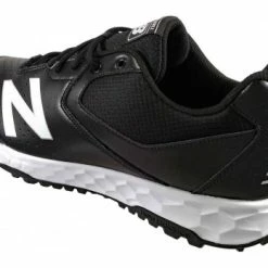 New Balance Referee And Umpire Shoes New Balance V3 Black & White Low-Cut Umpire Base Shoes -Cheap Bats Store MU950XT3 New Balance V3 Black White Low Cut Umpire Base Shoes Outside Back Angled View