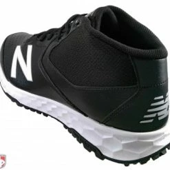 New Balance Referee And Umpire Shoes New Balance V3 Black & White Mid-Cut Umpire Base Shoes -Cheap Bats Store MUM950T3 New Balance V3 Black White Mid Cut Umpire Base Shoes Outside Back Angled View
