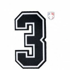 3" Black On White On Black Precision-Cut Number