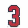 3" Red On Navy On White Precision-Cut Number 2 3" Red On Navy On White Precision-Cut Number -Cheap Bats Store N3 SUB RNW 1