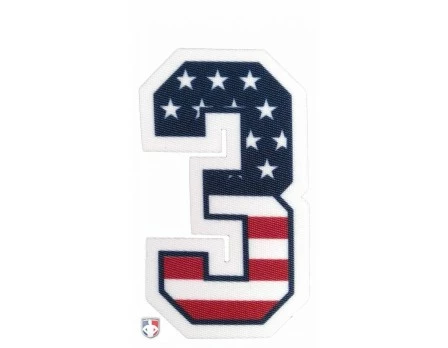 3" USA Stars And Stripes Precision-Cut Number 3 3" USA Stars And Stripes Precision-Cut Number