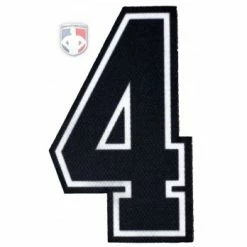 4" Black On White On Black Precision-Cut Number