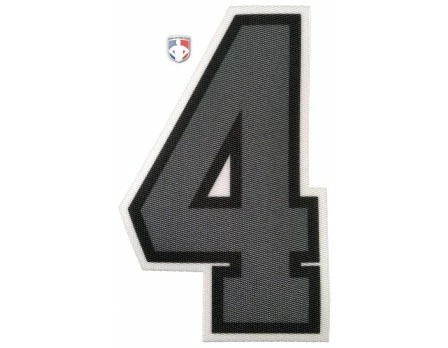 4" Grey On Black On White Precision-Cut Number 3 4" Grey On Black On White Precision-Cut Number