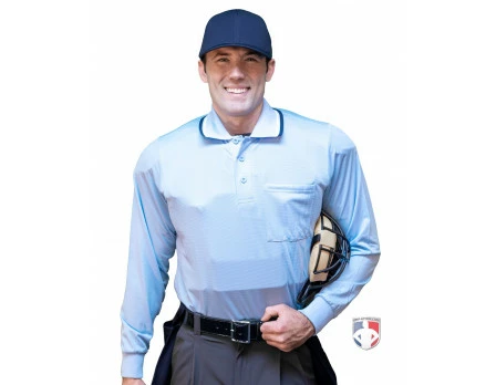 Smitty Umpire Smitty Long Sleeve Body Flex Umpire Shirt - Powder Blue 4 Smitty Umpire Smitty Long Sleeve Body Flex Umpire Shirt - Powder Blue - Image 2