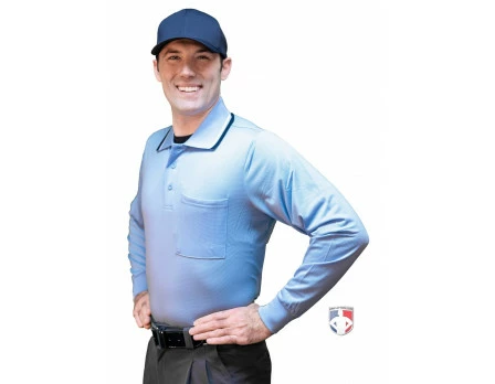 Smitty Umpire Smitty Long Sleeve Body Flex Umpire Shirt - Powder Blue 3 Smitty Umpire Smitty Long Sleeve Body Flex Umpire Shirt - Powder Blue