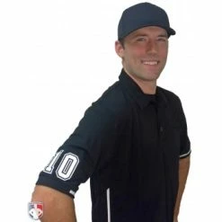 Smitty Umpire Smitty Vertical Stripe Umpire Shirt - Black -Cheap Bats Store S310 BK with N3 SUB WBW 1