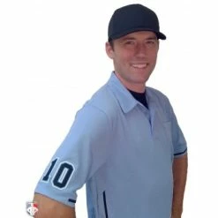 Smitty Umpire Smitty Vertical Stripe Umpire Shirt - Polo Blue 19 Smitty Umpire Smitty Vertical Stripe Umpire Shirt - Polo Blue -Cheap Bats Store S310 PB with N3 SUB BPBW 1