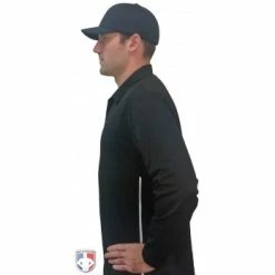 Smitty Umpire Smitty Long Sleeve Vertical Stripe Umpire Shirt 20 Smitty Umpire Smitty Long Sleeve Vertical Stripe Umpire Shirt -Cheap Bats Store S311 BK Left Side