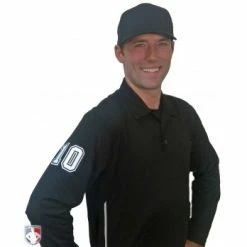 Smitty Umpire Smitty Long Sleeve Vertical Stripe Umpire Shirt 24 Smitty Umpire Smitty Long Sleeve Vertical Stripe Umpire Shirt -Cheap Bats Store S311 BK with N3 SUB WBW