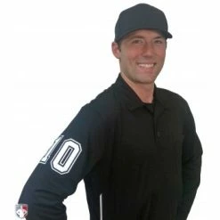 Smitty Umpire Smitty Long Sleeve Vertical Stripe Umpire Shirt 23 Smitty Umpire Smitty Long Sleeve Vertical Stripe Umpire Shirt -Cheap Bats Store S311 BK with N4 SUB WBW