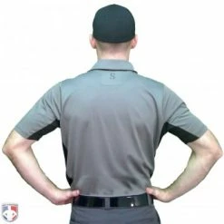 Smitty Umpire Smitty V2 Major League Replica Umpire Shirt - Charcoal Grey With Black -Cheap Bats Store S314 CH Smitty V2 Major League Replica Umpire Shirt Charcoal Grey with Black Worn Back