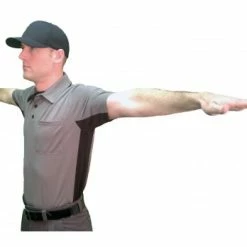 Smitty Umpire Smitty V2 Major League Replica Umpire Shirt - Charcoal Grey With Black -Cheap Bats Store S314 CH Smitty V2 Major League Replica Umpire Shirt Charcoal Grey with Black Worn Safe