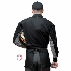 Smitty Umpire Smitty V2 Major League Replica Long Sleeve Umpire Shirt - Black With Charcoal Grey 10 Smitty Umpire Smitty V2 Major League Replica Long Sleeve Umpire Shirt - Black With Charcoal Grey -Cheap Bats Store S315 BK Smitty V2 Major League Replica Long Sleeve Umpire Shirt Black with Charcoal Grey back cp