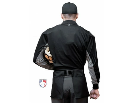 Smitty Umpire Smitty V2 Major League Replica Long Sleeve Umpire Shirt - Black With Charcoal Grey 6 Smitty Umpire Smitty V2 Major League Replica Long Sleeve Umpire Shirt - Black With Charcoal Grey - Image 4
