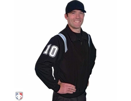Smitty Umpire Smitty Traditional Half-Zip Umpire Jacket - Black And Powder Blue 6 Smitty Umpire Smitty Traditional Half-Zip Umpire Jacket - Black And Powder Blue - Image 4