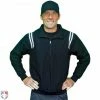 Smitty Umpire Smitty Traditional Half-Zip Umpire Jacket - Black And White -Cheap Bats Store S320 BK Smitty Traditional Half Zip Umpire Jacket Black White Front View