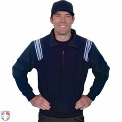Smitty Umpire Smitty Traditional Half-Zip Umpire Jacket - Navy And Powder Blue