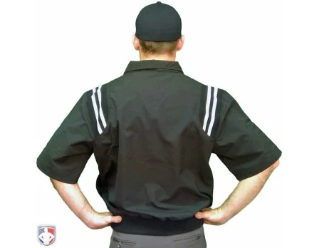 Smitty Umpire Smitty Traditional Half-Zip Short Sleeve Umpire Jacket - Black And White 4 Smitty Umpire Smitty Traditional Half-Zip Short Sleeve Umpire Jacket - Black And White - Image 2