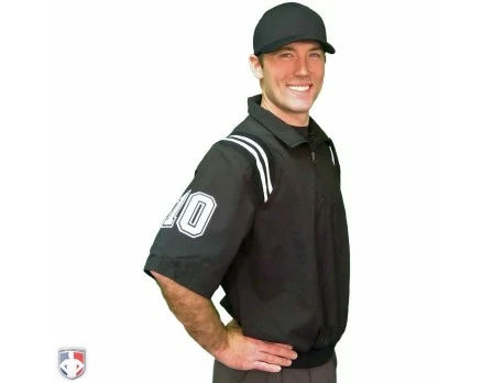 Smitty Umpire Smitty Traditional Half-Zip Short Sleeve Umpire Jacket - Black And White 5 Smitty Umpire Smitty Traditional Half-Zip Short Sleeve Umpire Jacket - Black And White - Image 3