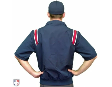 Smitty Umpire Smitty Traditional Half-Zip Short Sleeve Umpire Jacket - Navy And Red 4 Smitty Umpire Smitty Traditional Half-Zip Short Sleeve Umpire Jacket - Navy And Red - Image 2