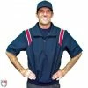 Smitty Umpire Smitty Traditional Half-Zip Short Sleeve Umpire Jacket - Navy And Red 1 Smitty Umpire Smitty Traditional Half-Zip Short Sleeve Umpire Jacket - Navy And Red -Cheap Bats Store S324 N R W Smitty Traditonal Half Zip Short Sleeve Umpire Jacket Navy and Red Worn Front View 2