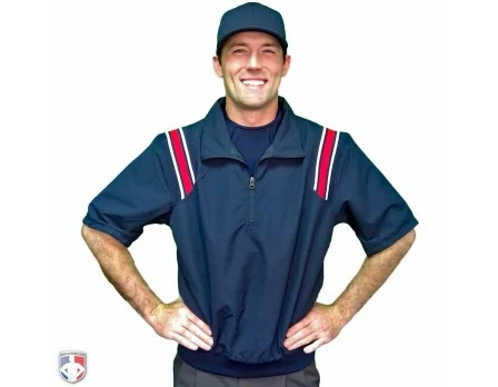 Smitty Umpire Smitty Traditional Half-Zip Short Sleeve Umpire Jacket - Navy And Red 3 Smitty Umpire Smitty Traditional Half-Zip Short Sleeve Umpire Jacket - Navy And Red
