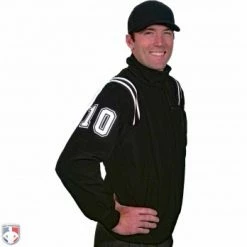 Smitty Umpire Smitty Major League Style Fleece Lined Umpire Jacket - Black And White 7 Smitty Umpire Smitty Major League Style Fleece Lined Umpire Jacket - Black And White -Cheap Bats Store S330 BK WH Smitty Major League Style Fleece Lined Umpire Jacket Black and White Front Angled View with White on Black on White Precision Cut Number