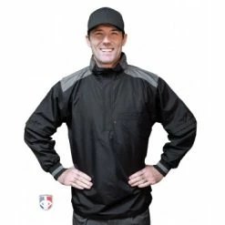 Smitty Umpire Smitty Major League Replica Convertible Umpire Jacket - Black With Charcoal Grey