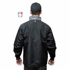 Smitty Umpire Smitty Major League Replica Convertible Umpire Jacket - Black With Charcoal Grey 17 Smitty Umpire Smitty Major League Replica Convertible Umpire Jacket - Black With Charcoal Grey -Cheap Bats Store S340 Smitty Major League Replica Convertible Umpire Jacket Black with Charcoal Grey back