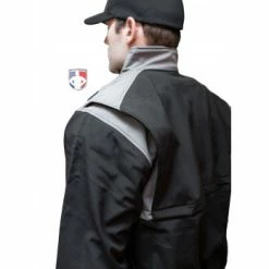 Smitty Umpire Smitty Major League Replica Thermal Umpire Jacket - Black With Charcoal Grey -Cheap Bats Store S341 Smitty Major League Replica Thermal Umpire Jacket Black with Charcoal Grey Gusset